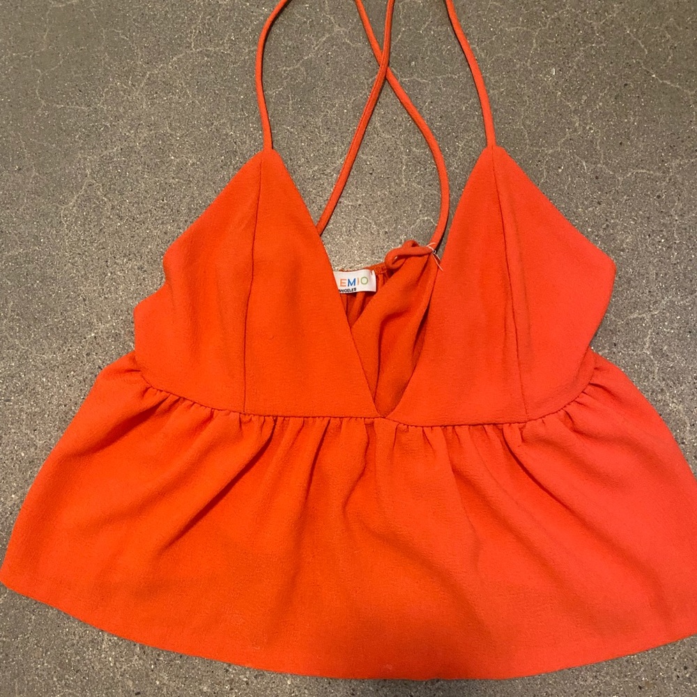Bright orange going out tank